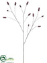 Silk Plants Direct Button Willow Spray - Burgundy - Pack of 12