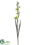 Silk Plants Direct Watsonia Spray - Green Burgundy - Pack of 12