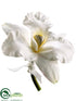 Silk Plants Direct Cattleya Orchid Corsage - White - Pack of 24