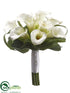 Silk Plants Direct Calla Lily Bridesmaid Bouquet - Cream Green - Pack of 6