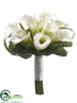 Silk Plants Direct Calla Lily Bridesmaid Bouquet - Cream Green - Pack of 6