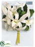 Silk Plants Direct Dendrobium Orchid Corsage - Cream - Pack of 12