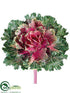 Silk Plants Direct Large Japanese Cabbage Spray - Burgundy - Pack of 6