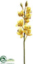 Silk Plants Direct Cymbidium Orchid Spray - Honey Burgundy - Pack of 6