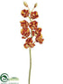 Silk Plants Direct Cymbidium Orchid Spray - Terra Cotta Gold - Pack of 6