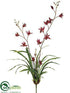 Silk Plants Direct Dendrobium Orchid Plant - Burgundy Red - Pack of 4