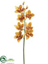Silk Plants Direct Cymbidium Orchid Spray - Mustard - Pack of 6