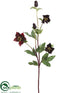 Silk Plants Direct Rose Spray - Burgundy - Pack of 8