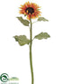 Silk Plants Direct Sunflower Spray - Orange Two Tone - Pack of 6