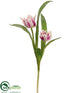 Silk Plants Direct Mini Imperial Crown Tulip Spray - Orchid Cream - Pack of 12