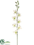 Silk Plants Direct Caesar Orchid Spray - White - Pack of 12