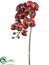 Silk Plants Direct Large Phalaenopsis Orchid Spray - Burgundy - Pack of 6
