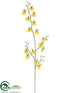 Silk Plants Direct Oncidium Orchid Spray - Yellow - Pack of 12