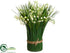 Silk Plants Direct Lily of the Valley, Grass Bundle - White - Pack of 6