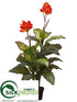 Silk Plants Direct Canna Plant - Red - Pack of 4