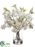 Silk Plants Direct Cherry Blossom - Cream - Pack of 4