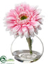 Silk Plants Direct Gerbera Daisy - Pink Cream - Pack of 4