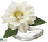Silk Plants Direct Dahlia - White - Pack of 4