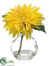 Silk Plants Direct Dahlia - Yellow - Pack of 4