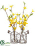 Silk Plants Direct Forsythia - Yellow - Pack of 6