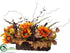 Silk Plants Direct Sunflower, Lotus Pod, Artichoke - Flame Brown - Pack of 2