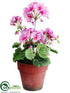Silk Plants Direct Geranium - Pink - Pack of 12