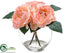Silk Plants Direct Rose - Peach Cream - Pack of 6
