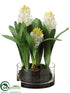 Silk Plants Direct Hyacinth - White - Pack of 1