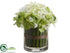 Silk Plants Direct Hydrangea - Green Cream - Pack of 6