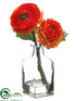 Silk Plants Direct Ranunculus - Flame - Pack of 6