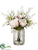 Rose, Sweetpea, Lily of The Valley - Cream - Pack of 4