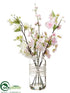 Silk Plants Direct Sweetpea, Blossom - Pink White - Pack of 4