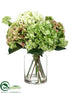 Silk Plants Direct Hydrangea, Snowball - Green Cream - Pack of 1