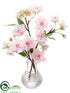 Silk Plants Direct Cherry Blossom - Pink Soft - Pack of 12
