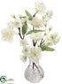 Silk Plants Direct Cherry Blossom - White - Pack of 12