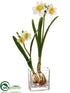 Silk Plants Direct Daffodil - White Yellow - Pack of 6