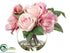 Silk Plants Direct Rose, Peony - Pink Mauve - Pack of 2
