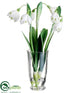 Silk Plants Direct Snowdrop - White - Pack of 12