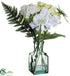 Silk Plants Direct Hydrangea, Snowball, Scabiosa - Yellow White - Pack of 6