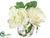 Rose, Hydrangea - White - Pack of 6