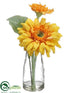 Silk Plants Direct Gerbera Daisy - Yellow - Pack of 12