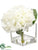 Silk Plants Direct Hydrangea - White - Pack of 4