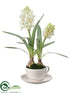 Silk Plants Direct Hyacinth - White - Pack of 4