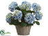Silk Plants Direct Hydrangea - Blue Green - Pack of 1