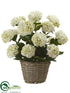 Silk Plants Direct Hydrangea - White Green - Pack of 1