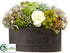 Silk Plants Direct Hydrangea, Succulent - Green Lavender - Pack of 2