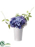 Silk Plants Direct Hydrangea Arrangement - Blue Helio - Pack of 2