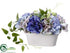 Silk Plants Direct Hydrangea Arrangement - Blue Helio - Pack of 2