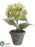 Silk Plants Direct Hydrangea - Green - Pack of 6