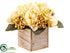 Silk Plants Direct Hydrangea, Berry - Beige - Pack of 6